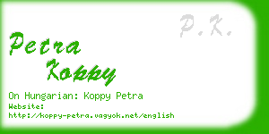 petra koppy business card